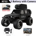KF32 1:64 RC Mini Climbing Car With LED Light and HD Camera Radio Remote Control Cars Alloy Toy For Kids Christmas Holiday Gifts