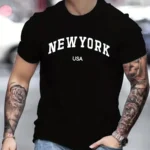 2024 Luxury Fashion Casual Men's Summer New York Usa Print
