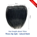 Clips in Hair Bang Cover High Forehead Real Hair Bangs for Mens 100% Human Hair Bangs Fringe Extension for Volume - Image 8