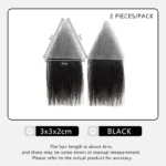 Forehead Patch 100% Human Hair Hairpiece Sideburns Toupee Invisible Seamless Ultra Thin Skin PU Men's Hairline Sideburn Patch - Image 8