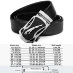 Men Belts Automatic Buckle Belt Genune Leather High Quality Belts For Men Leather Strap Casual  Buises  for Jeans - Image 23