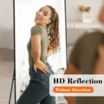 JHK 64"x21" Full Body Wall Mirror Standing Hanging or Leaning Wall-Mounted Mirrors with Stand Aluminum Alloy Frame Living Room - Image 4