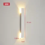 Outdoor Waterproof Wall Lamps Strip Aluminum Wall Lights 18W LED Black Wall Lamp Bedroom Exterior Outdoor Lighting Fixtures - Image 8