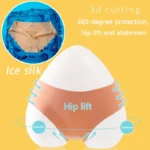 Ice Silk Seamless Panties 4PCS/Set Women’s Briefs Solid Color Elastic Underwear Female Ultra Thin No Trace Wavy Side Panties