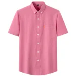 100% Cotton Oxford Men's Shirts Short Sleeve Solid color Soft Regular Fit Formal Dress Shirt Social Blouse Male Clothes M-5XL - Image 5