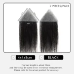 Forehead Patch 100% Human Hair Hairpiece Sideburns Toupee Invisible Seamless Ultra Thin Skin PU Men's Hairline Sideburn Patch - Image 15