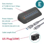 PHIXERO USB 3.2 Docking Station Hub 10Gbps Splitter Switch Dock Multi Port SD Card Socket Type C Gen2 for Surface PC Laptop 3.0 - Image 11