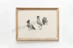 Antique Farm Animals Duck Sheep Rooster and Hen Cow Boho Poster Canvas Painting Wall Art Pictures Home Farmhouse Decor - Image 16
