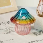 Colourful Glass Mushroom Vase For Plant Display Home Decor Table Centerpiece Hydroponic Aromatherapy Vase Desktop Art Decoration - Image 6