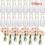 Plastic stripes vases transparent diy florals arranging crafts holiday home decor suitable for table decor Flower bottle
