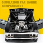 1:32 Simulation 1970 Dodge Charger Alloy Sports Car Model Pull Back Luxury Car Children's Toy Gift Ornaments - Image 6