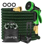LOVFEN 25/50/75/100/150ft Expandable Water Hose Flexible Magic Garden Hose 10 Pattern Sprayer Nozzle For Pet Cleaning Watering