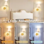 Wireless battery powered wall lamp rechargeable wall lamp dimmable detachable bulb remote control 10 color wireless wall lamp - Image 3