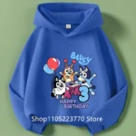 Kids Bluey Hooded Sweatshirt Fall Winter Warm Soft Pullover Comfortable Playwear for Boys Girls - Image 18