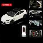 1:24 TESLA Model 3 Car Toys  Alloy Diecasts Metal Vehicles Car Model With Sound Light Vehicle Toys For Children Gifts Collection - Image 9