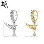 ZS 1 Piece 20G Trendy Hoop Nose Rings Women Moon Star Flower Pendant Septum Piercing Ear Helix Cartilage Piercings Jewelry 8MM - Image 8