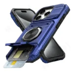 Military quality Case For iPhone 11 13 14 15 16 Pro Max Magnetic Rotated Ring Kickstand Heavy Duty Drop Protection Wallet Cover