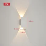 Outdoor Waterproof Wall Lamps Strip Aluminum Wall Lights 18W LED Black Wall Lamp Bedroom Exterior Outdoor Lighting Fixtures - Image 13