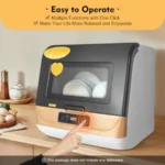 Portable Countertop Dishwasher 4 Washing Programs Mini Dishwasher 360 Rotating Spray Dish Washing Machine for Home Apartments R
