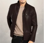 Men's PU Leather Jacket Stand-Up Collar Punk Motorcycle Style Fashion European American Teenagers Male Outerwear - Image 8
