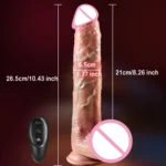 Realistic Vibrator Dildo Telescopic Female Vaginal Penetration Masturbator Anal Plug Penis