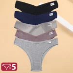 5PCS/Set Cotton Lingerie Panties Sexy Underwear Women Briefs Tangas Female Underpants Pantys Thong Panties Bikini Solid 13 Color - Image 13
