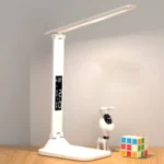 LED Desk Lamp USB Dimmable Touch Foldable Table Lamp with Calendar Temperature Clock Night Light for Study Reading Lamp - Image 7