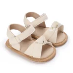 White Cute 0-18M Baby Cute Open toed Bow Summer Sandals Princess Casual Soft Rubber Bottom Non slip Sandals