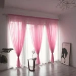 100x200cm 1PC Solid Color Sheer Curtain For Living Room Window String Curtains Bedroom Drape Panel Tulle Treatments