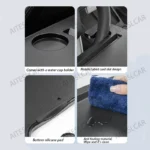 For Tesla Model Y Juniper Model 3 Highland  2016-2025 Steering Wheel Laptop Tray Food Desk Portable Office Table Car Accessories