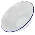 Mixing Serving Bowl Food Storage Enamelware Retro Enamel Basin Household Enamelware Kitchen Soup Holder Lard Basin Enamel Bowl - Image 8