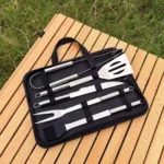 Multi-Function Stainless Steel Grilling Tools Set – Portable Camping BBQ Kit With Carry Case