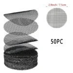50 Piece Pot Hole Screen Mat, Round Drainage Hole Screen to prevent soil loss, Plant Drainage Screen Gasket, Gardening Supplies