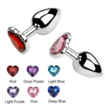 Heart Shaped Metal Anal Plug,Butt Anal Plug,6 Colors S/M/L Sizes,Unisex Adult Sex Toys for Men Women,Anal Massager,Pleasure Toy - Image 2