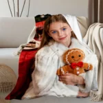 1 Custom Christmas Couple Photo Flannel Blanket – High-Definition Print That Doesn’T Fade, Soft and Skin-Friendly, Machine Washable, Suitable for Bedroom Beds, Watching Shows on the Sofa, Christmas Camping Warmth – 100% Premium Polyester – Perfect as a Romantic Christmas Gift for Boyfriend or Girlfr