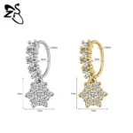 ZS 1 Piece 20G Trendy Hoop Nose Rings Women Moon Star Flower Pendant Septum Piercing Ear Helix Cartilage Piercings Jewelry 8MM - Image 32