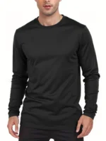 Men’s Long Sleeve T Shirts Casual Round Neck Moisture Wicking Tees Male Tops Sports comfortable versatile Men’s T-shirts