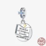 925 Sterling Silver Hamsa Hand Cross Dangle Charms Fit Original Bracelet Beads Faith Jewel plata de leyry DIY Easter Gift
