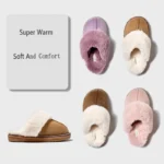 Evshine 2024 New Women Fuzzy Warm Slippers Faux Fur Cotton Slippers Fluffy Non-Slip Slides Winter Fashion Women Cozy House Shoes - Image 6