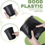 60 Pcs 1 Gallon Flexible Plant Nursery Pots with Drainage Holes, Soft Plastic Seedling Containers for Succulents and Home Garden - Image 4
