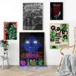 Nordic Pop Gorillaz Poster Self-adhesive Art Waterproof Paper Sticker Coffee House Bar Room Wall Decor - Image 4