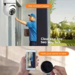 2Pc Ease Life APP-Light Bulb Security Cameras Outdoor Wireless WiFi Camera 5GHz, 360 Degree, E27 Light Socket Screw In Securi - Image 5
