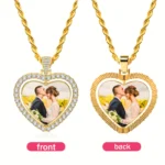 Customized Two Photo Luxury Necklace, Suitable for Both Men and Women To Wear Gift for Parents Husband Boyfriend and Girlfriend - Image 6
