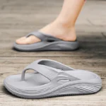 Men’s Orthopedic Sandals Fashion Couples Beach Flip Flop Summer Outdoor Soft Sandals with Arch Support Bathroom Slides
