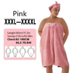 2pcs wearable Bath Towel Set, Including 1 Dry Hair Cap and 1 Bath Skirt,  Soft and Absorbent, A Great  Match for The Bathroom - Image 10