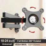 Universal Adjustable TV Wall Mount Bracket Universal Rotated Holder TV Mounts for 14 to 32 Inch LCD LED Monitor Flat Panel - Image 8