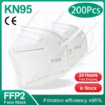 10-200Pcs FFP2 Masks kn95 Mascarillas KN95 Face Mask Filter 5Layers mascarillas quirurgicas homologadas Reusable Black FFP2 Mask