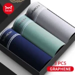 MiiOW 3Pcs Breathable Cotton Men's Panties Graphene Antibacterial Man Boxershorts Cueca Male Underwear Men Boxer Briefs Lingerie - Image 8