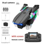Newest E88 E99D Screen-controlled Lighting Mini Drone 4K 2 Camera Optical Flow Remote Control Aircraft Mavic Air 2