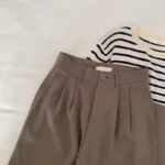 Women Suit Pants High Waist Summer Straight - Image 8